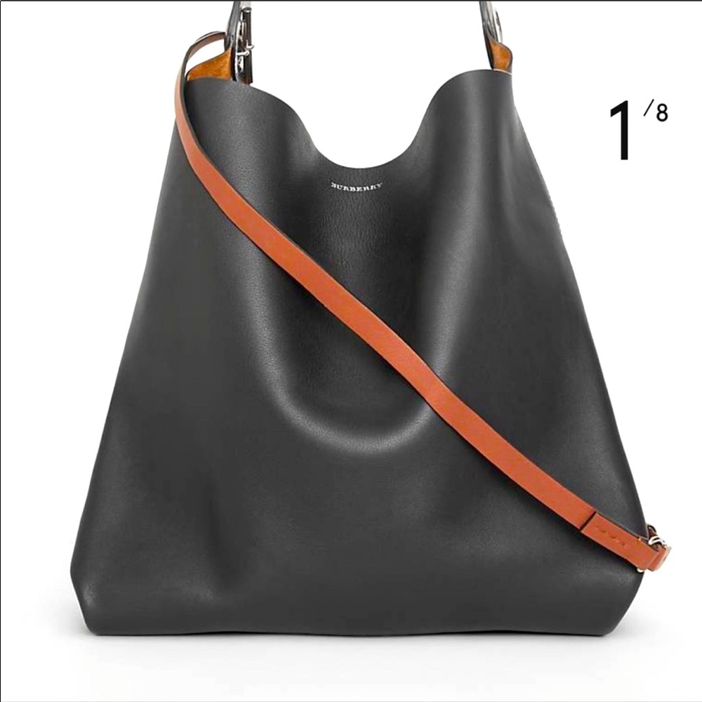 Authentic Burberry Grommet Shoulder Hobo bag